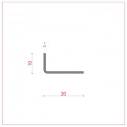 PE1163 Perfil AISI-304 "L" 20X10X1  2