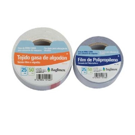 Cinta doble cara gasa 10 mts x 50 mm blíster