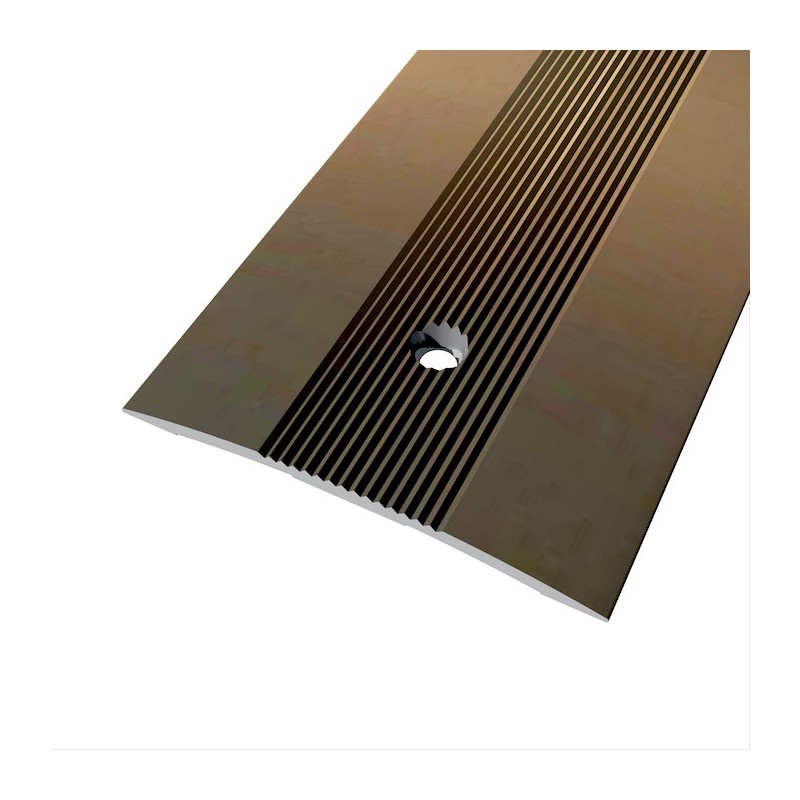 Aluminium cover strip aluminium ribbed top drilled 40 mm ref. 308
