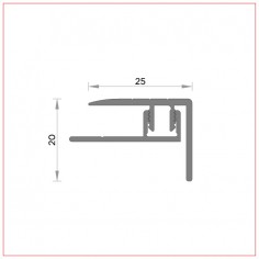 R-551 Stair nose 25x20 mm... 2