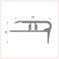 R-708 Stair nose 40x24 mm on a base Multifix System