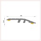 R-385 Profil rampe aluminium 8 mm adhésif