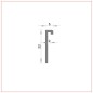 R-319 Profile for linoleum 2 mm straight