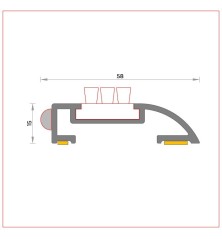 R-352 Burlete bajopuertas con cepillo