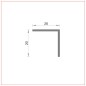 R-N02 Ángulo aluminio 20x20x1,3 mm
