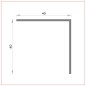 R-N05 Ángulo aluminio 40x40x1,4 mm