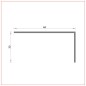 R-N08 Ángulo aluminio 60x30x1,4 mm