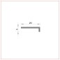 R-N16 Angle aluminium 20x5x1,3 mm