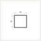 R-N10 Tube carré aluminium 20x20x1,3 mm