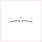 R-004 Cover strip 35 mm same level slim drilled