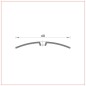 R-040 Cover strip 40 mm same level slim drilled
