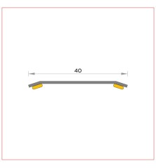 R-010 Barre de seuil 40 mm même niveau plate adhésif