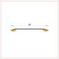 R-010 Barre de seuil 40 mm même niveau plate adhésif