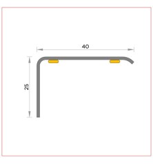 R-062 Cantonera de escalera adhesivo