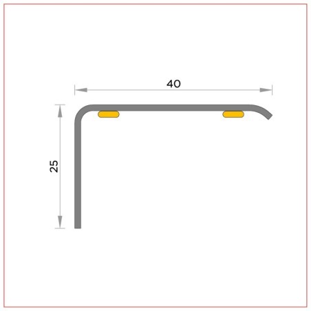 R-062 Cantonera de escalera adhesivo