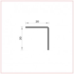 R-020 Ângulo metal 20x20 mm 2