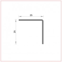 R-021 Ângulo metal 25x25 mm 2