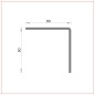 R-025 Metallic angle 30x30 mm