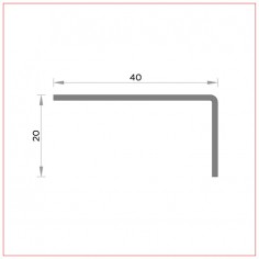 R-028 Ângulo metal 40x20 mm 2