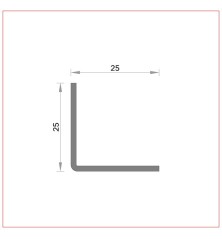P020 Profil AISI-304 "L" 25x25x1,5