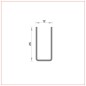 P180 Profil AISI-304 "U" 12X25X1
