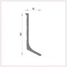 R-735 Aluminium skirting 40 mm 2