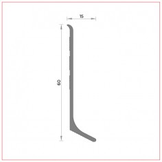 R-730 Aluminium skirting 60 mm 2