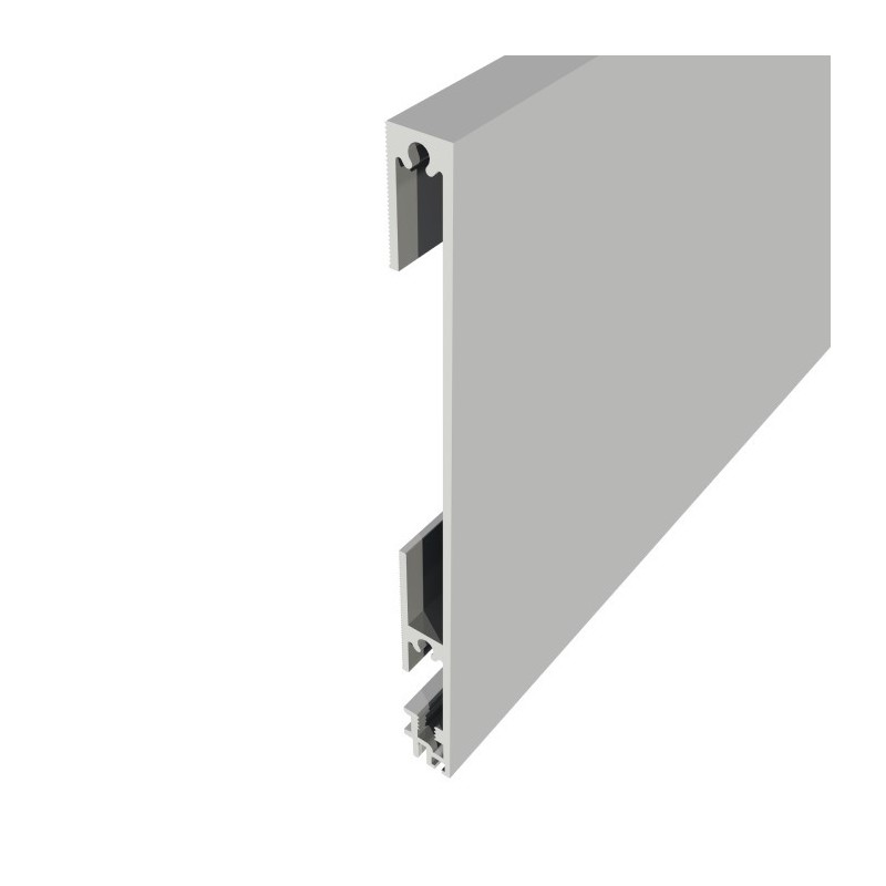 Zócalo aluminio Office 120x10 mm