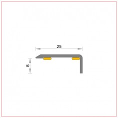 R-417 Stair nose 25x8 mm... 2