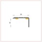 R-445 Stair nose 25x13 mm adhesive