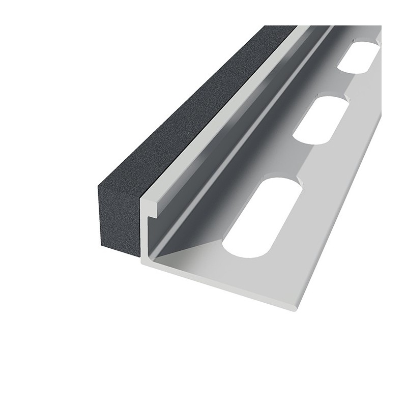 R-36A Barre d'arrêt aluminium 10 mm avec néoprène