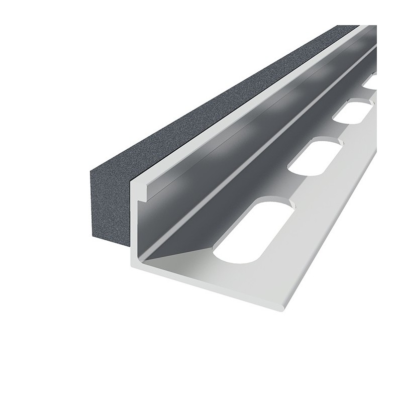 R-36B Barre d'arrêt aluminium 12 mm avec néoprène