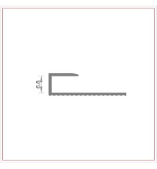 copie de R-399 Barre d'arrêt aluminium 12 mm
