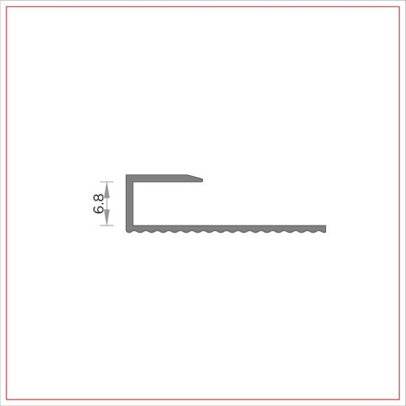 copy of R-399 Aluminium end profile 12 mm