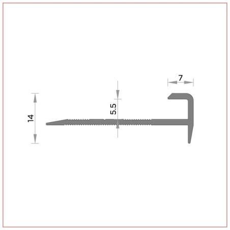 copie de R-349 Nez de marche aluminium pour 8 mm