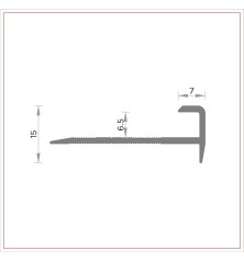 copy of R-349 Aluminium stair nose for 8 mm