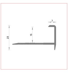 copy of copy of R-349 Aluminium stair nose for 8 mm