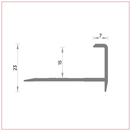 copie de copie de R-349 Nez de marche aluminium pour 8 mm