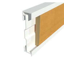 Aluminium skirting Combideco 80x17mm